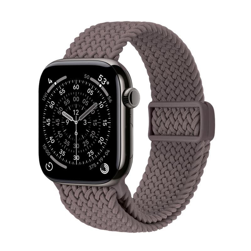 Crong Wave Band - Braided Strap for Apple Watch 44/45/46/49 mm (Brown) 5