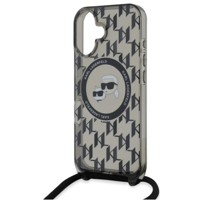 Karl Lagerfeld IML Crossbody Monogram Karl & Choupette Head MagSafe - Case for iPhone 16 (black) 5