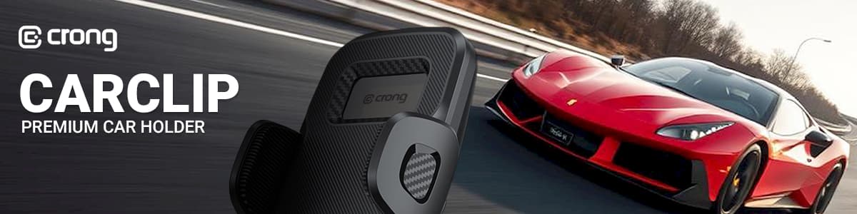 Crong Carclip Air Vent - Universal Car Air Vent Holder (Black) 8