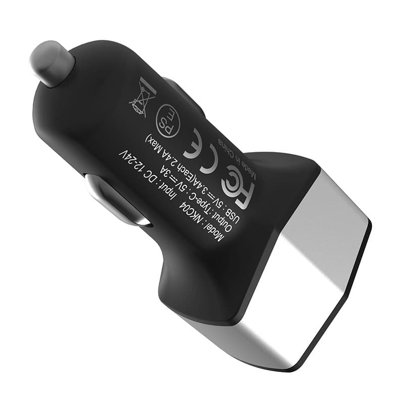 Nillkin Celerity Car Charger - 2x USB-A + 1x USB-C, 32W (Silver) 4