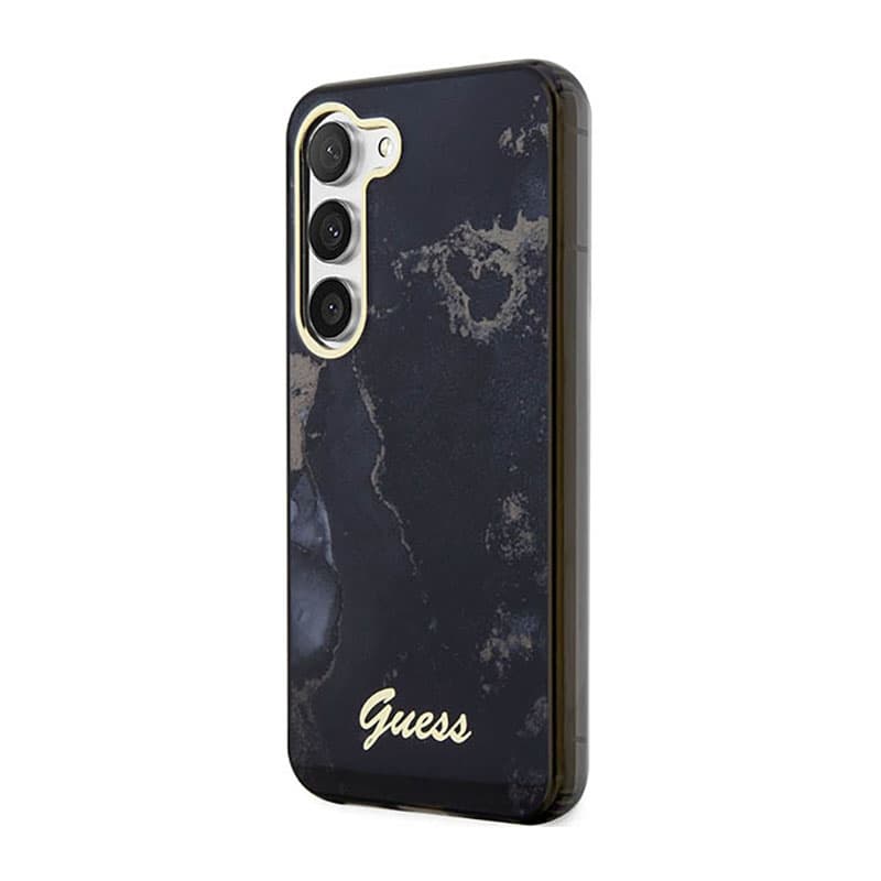 Guess Golden Marble Collection - Case for Samsung Galaxy S23+ (Black) 2