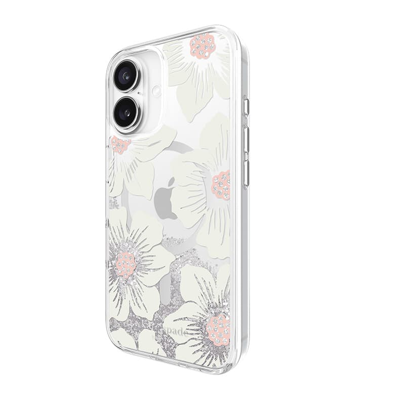 Kate Spade New York Liquid Glitter MagSafe - Case for iPhone 16 (Hollyhock Floral) 4