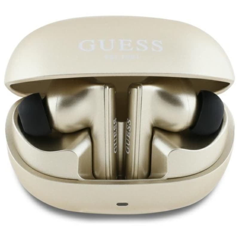 Guess Capsule Printed Logo - Bluetooth TWS ANC & ENC Earbuds + Charging Case (gold)