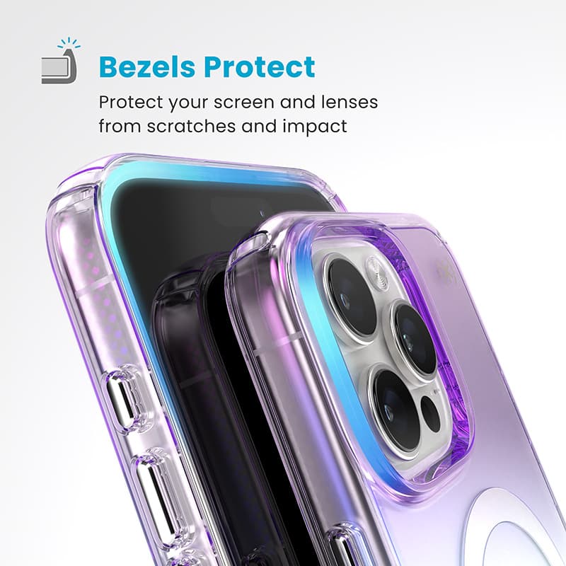 Speck Presidio2 Lux MagSafe - iPhone 16 Pro Max Case (Amazing Purple / Clear) 4