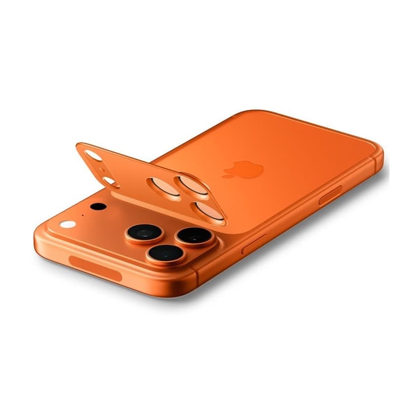 Spigen Optik Pro XL Glas.TR EZ Fit - iPhone 17 Pro Max Lens Protective Glass (Orange) 4