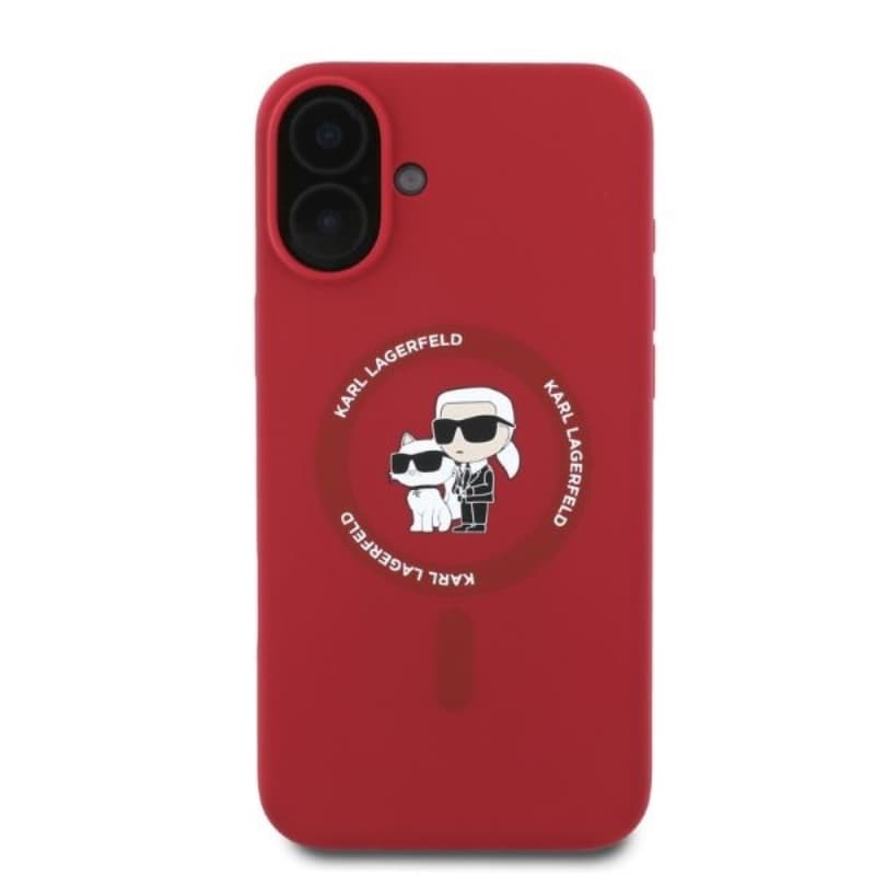 Karl Lagerfeld Silicone Karl & Choupette Ring MagSafe - Case iPhone 16 (red) 3