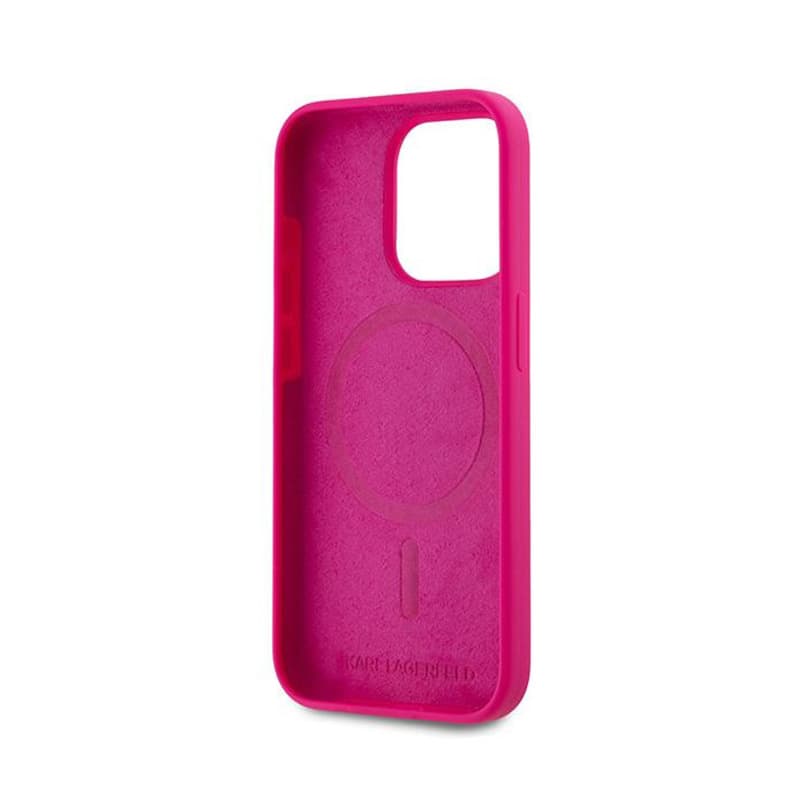 Karl Lagerfeld Silicone Choupette Head MagSafe - iPhone 15 Pro Case (Pink) 7