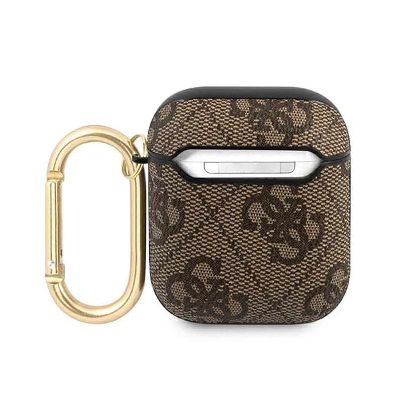 Guess 4G Sctript Metal Collection - Case for Apple AirPods 1/2 gen (Brown) 2