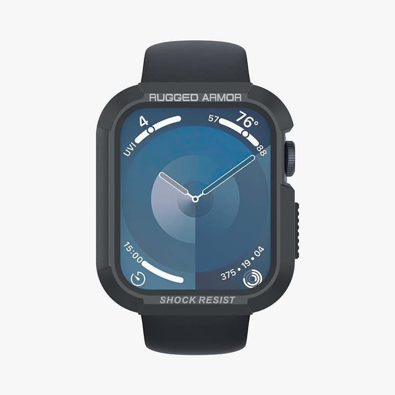 Spigen Rugged Armor - Case for Apple Watch 4/5/6/7/8/9/SE 44/45 mm (Dark Grey) 7