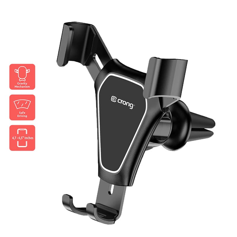 Crong Gravity Auto-Clip Car Holder - Gravity car holder for 4.7"- 6.5" phones (black) 1