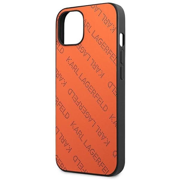 Karl Lagerfeld Perforated Allover - Cover for iPhone 13 mini (Orange) 6