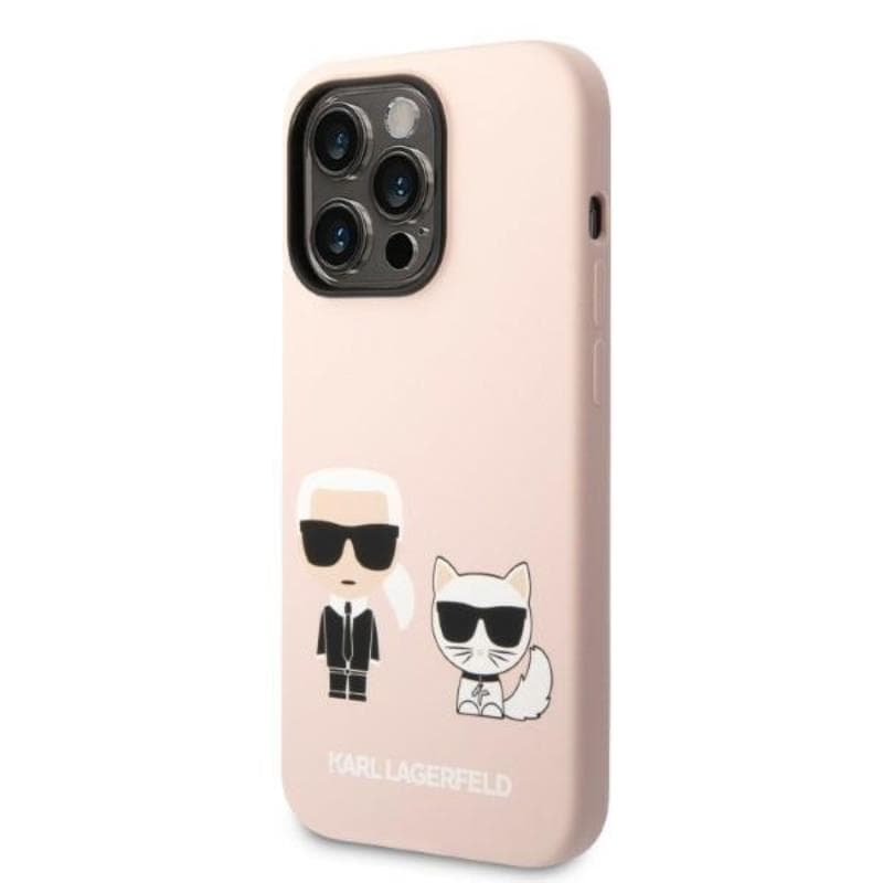 Karl Lagerfeld Liquid Silicone Karl & Choupette MagSafe - Case for iPhone 14 Pro Max (Pink) 2