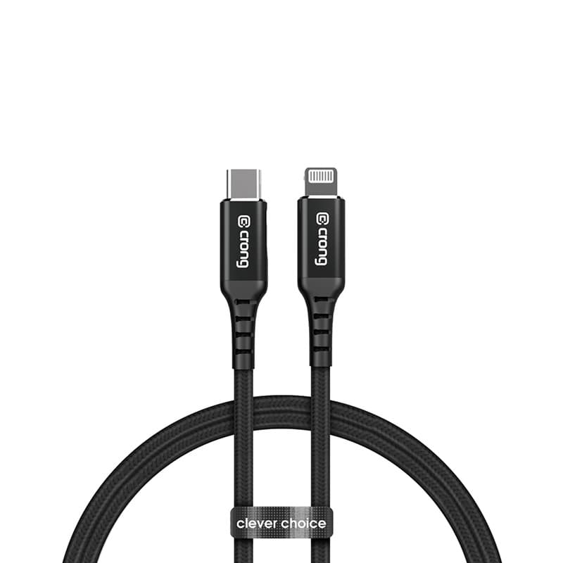 Crong Armor Link - USB-C Lightning Fast Charging MFi Cable 150cm (black) 3