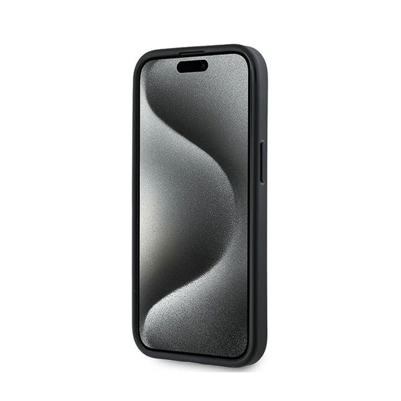 Karl Lagerfeld Diagonal Quilted Script - Case for iPhone 14 / 15 / 13 (Black) 5