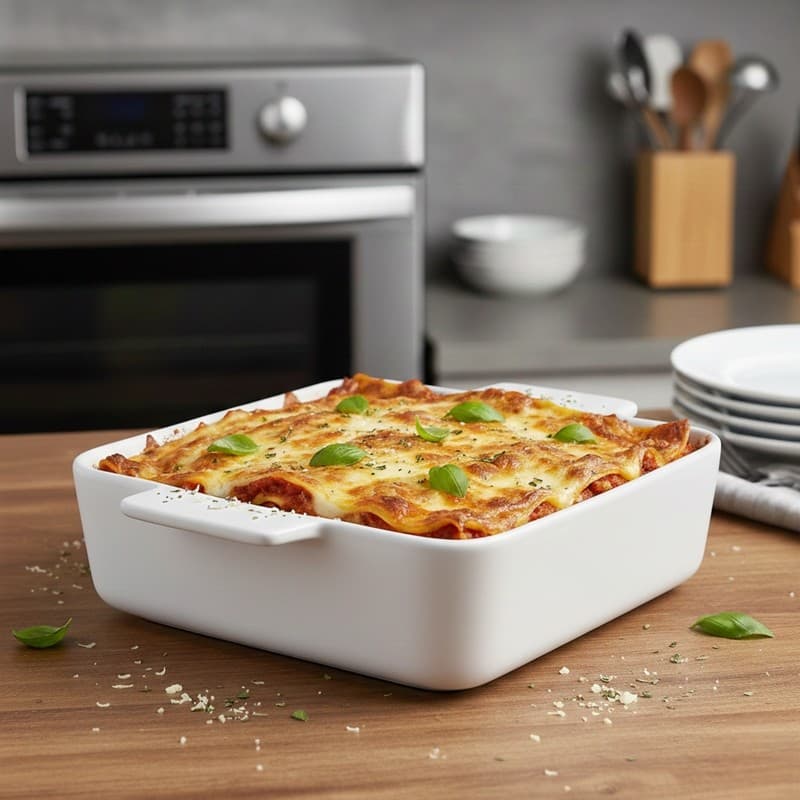 Alpina - Ceramic square ovenproof dish 26.5x20.5x6.7 cm (white) 3