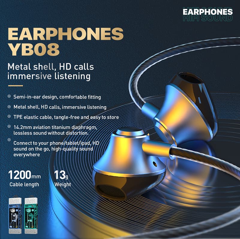 WEKOME YB08 Blackin Series - HiFi USB-C Wired Headphones (Tarnish) 2