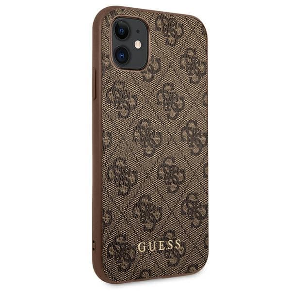 Guess 4G Metal Gold Logo - Case for iPhone 11 (brown) 4