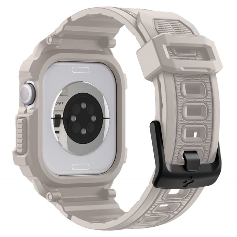 Spigen Rugged Armor Pro V2 – Strap with Case for Apple Watch 10/11 46mm (Dune Beige) 3