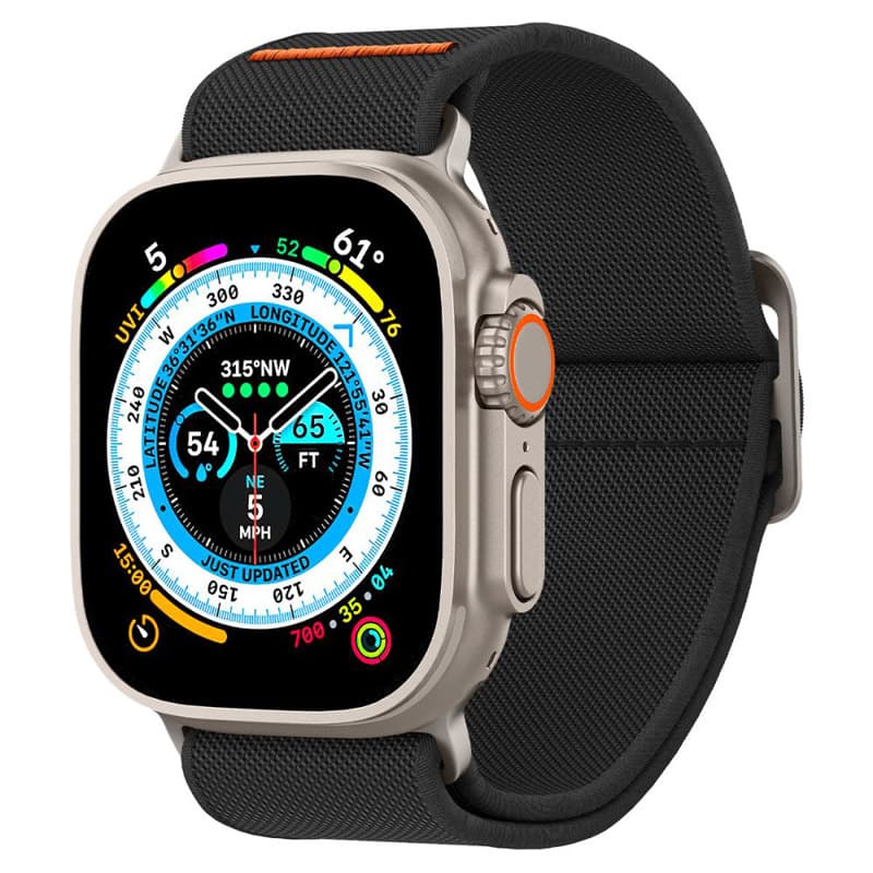 Spigen Fit Lite Ultra - Strap for Apple Watch 42/44/45/49 mm (Black) 1