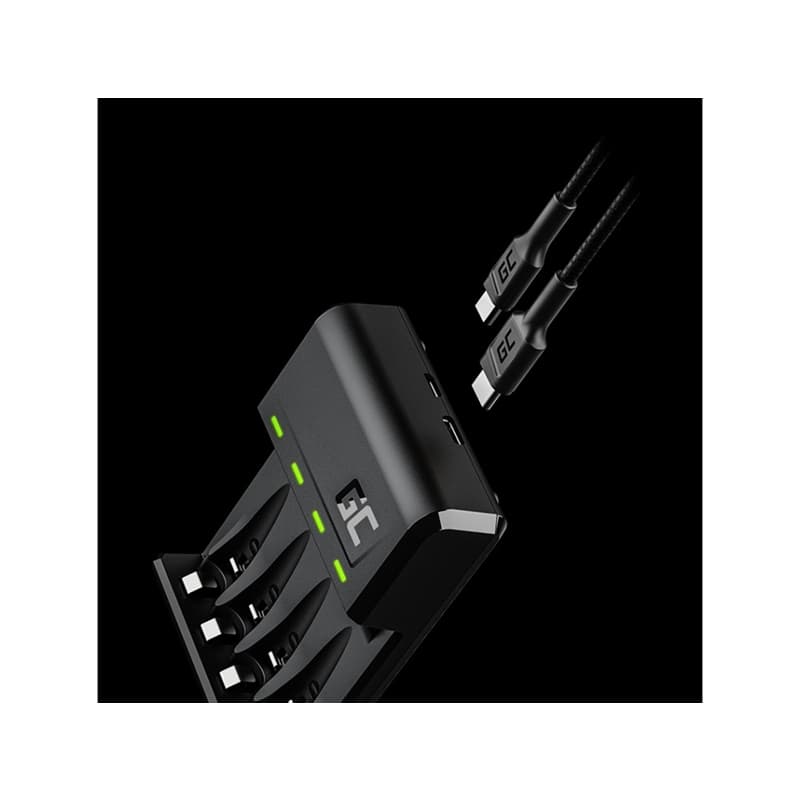 Charger Green Cell GC VitalCharger + 4x Batteries AA 2000mAh Ni-MH 3