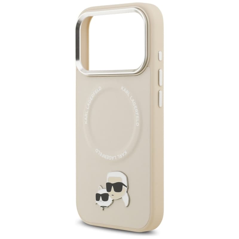 Karl Lagerfeld Karl & Choupette Pins MagSafe - Case for iPhone 17 Pro (beige) 6