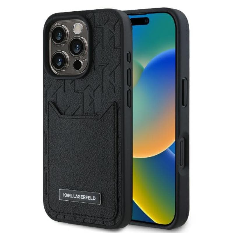 Karl Lagerfeld Cardslots Monogram - Case for iPhone 16 Pro (black)
