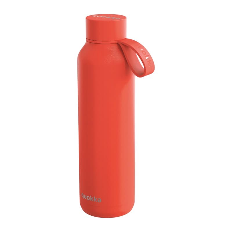 Quokka Solid With Strap - 630 ml Stainless Steel Thermos Bottle with Strap (Orange)