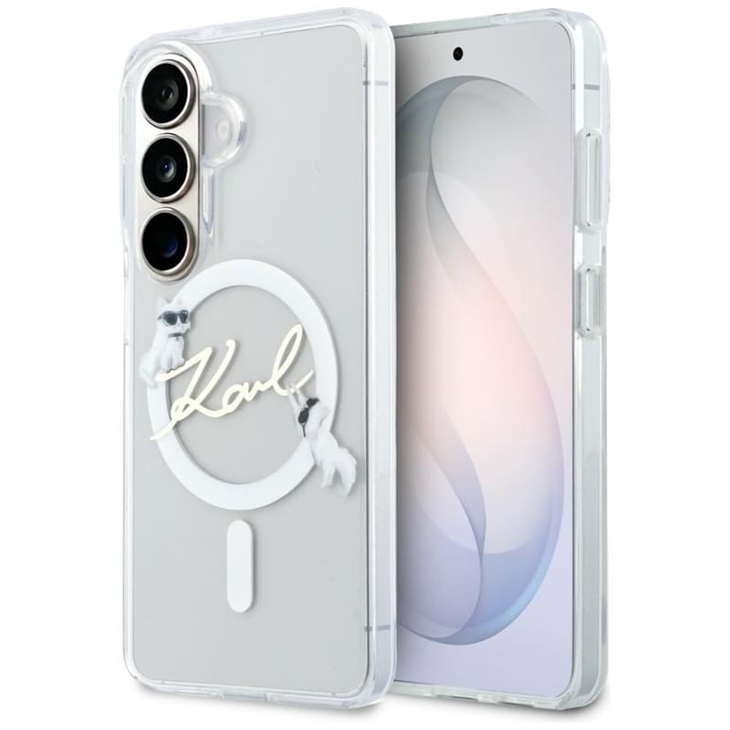 Karl Lagerfeld IML KC Script MagSafe - Samsung Galaxy S26 Case (Clear) 1