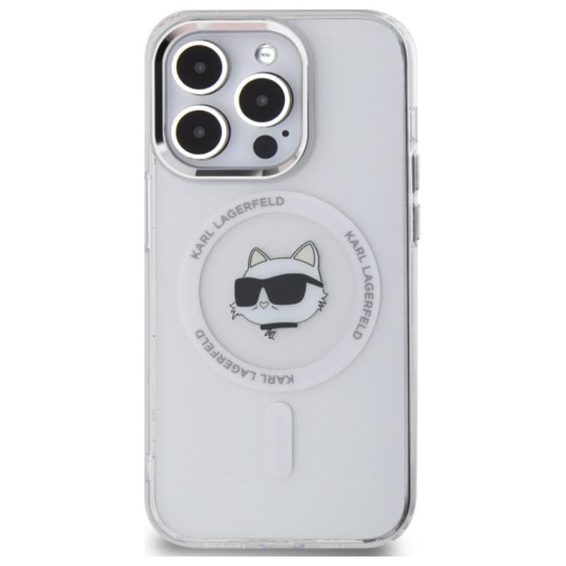 Karl Lagerfeld IML Metal Choupette Head MagSafe - Case for iPhone 14 Pro (White) 3