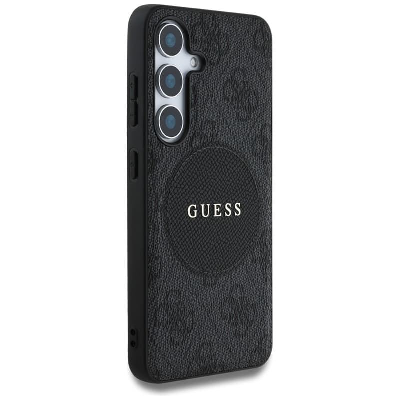 Guess 4G Round Patch Classic Logo MagSafe - Case for Samsung Galaxy S25+ (black) 4