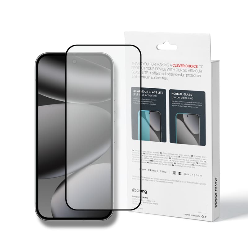 Crong 3D Armour Glass Lite - Full Glue Tempered Glass for Google Pixel 9 Pro / 10 Pro