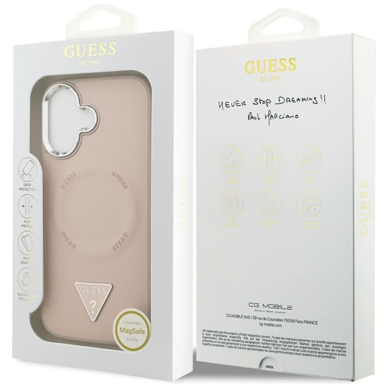 Guess Triangle Logo MagSafe - Case iPhone 17 (Pink) 8
