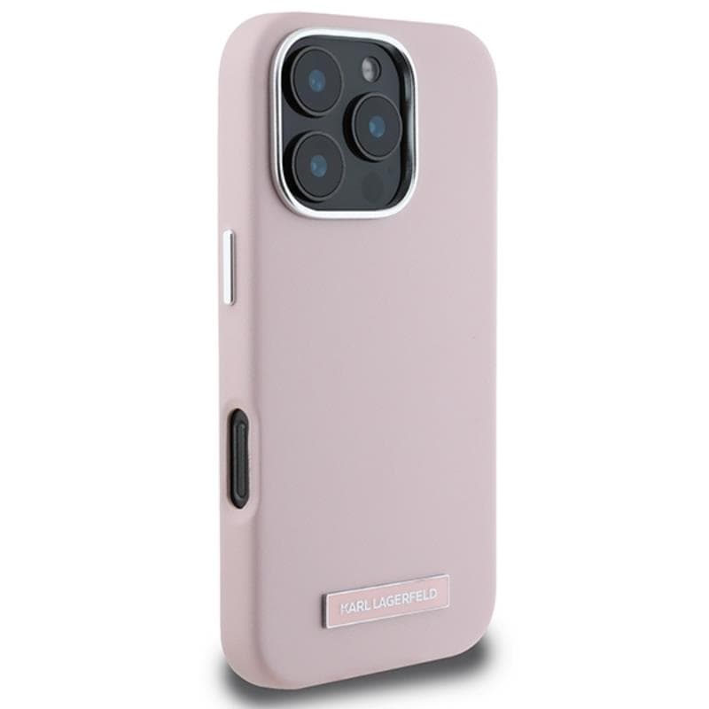 Karl Lagerfeld FW Metal Plate MagSafe - Case for iPhone 16 Pro (pink) 4