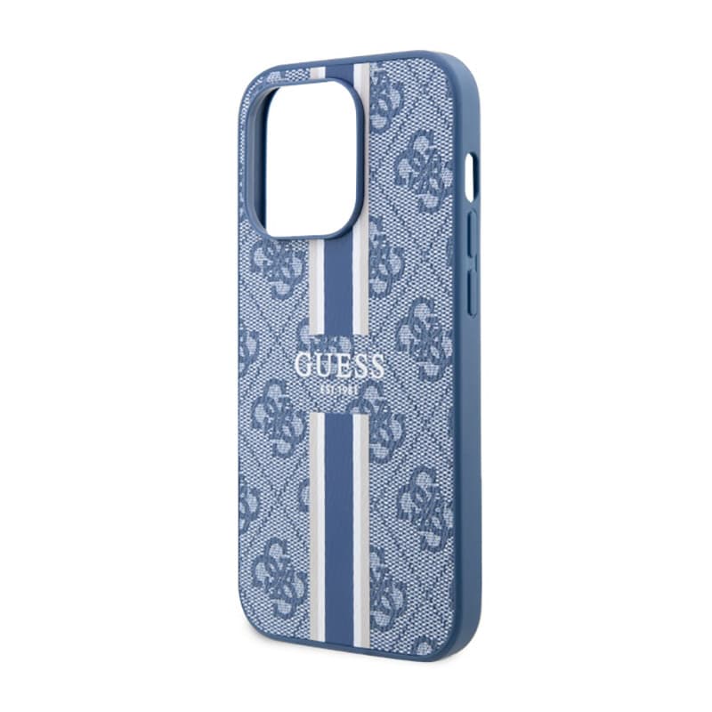 Guess 4G Printed Stripes MagSafe - Case for iPhone 14 Pro (Blue) 6