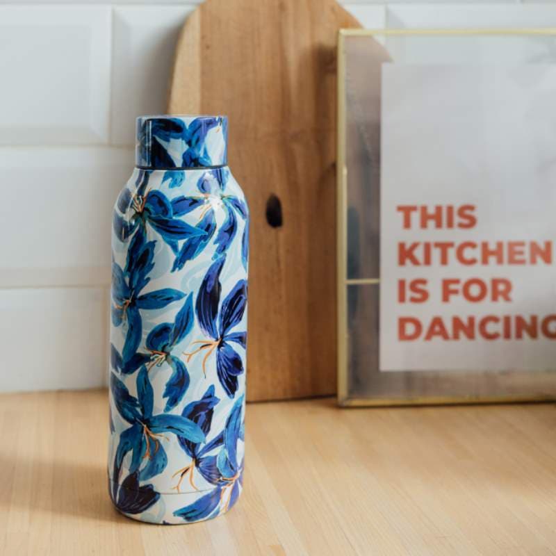 Quokka Solid - Stainless Steel Thermal Bottle 510 ml (Blue Hibiscus) 4