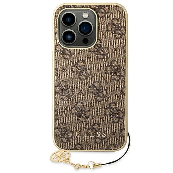 Guess 4G Charms Collection - Case for iPhone 14 Pro (Brown) 2