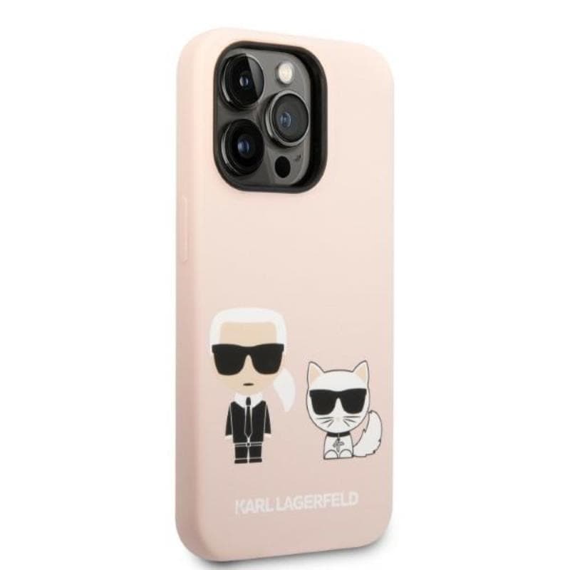 Karl Lagerfeld Liquid Silicone Karl & Choupette MagSafe - Case for iPhone 14 Pro Max (Pink) 4
