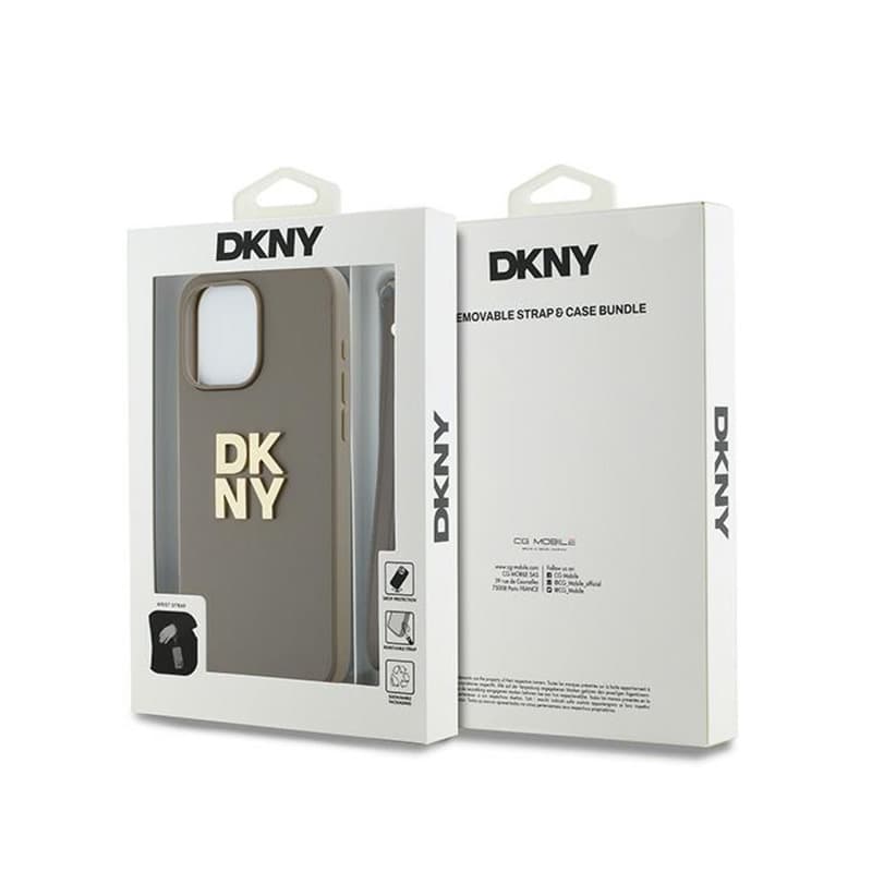 DKNY Wrist Strap Stock Logo - Case for iPhone 15 Pro Max (Beige) 7