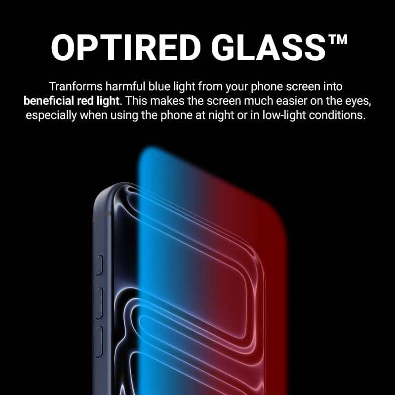Crong OptiRed Glass - Tempered glass with blue light filter iPhone 17 Pro Max 3
