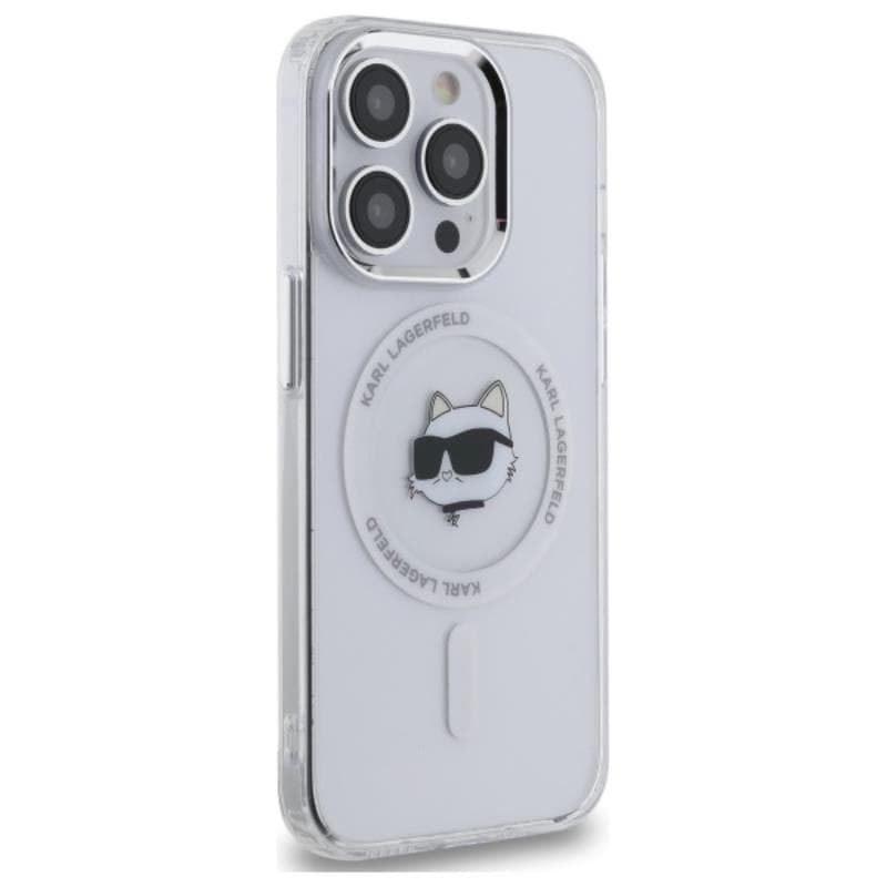 Karl Lagerfeld IML Metal Choupette Head MagSafe - Case for iPhone 14 Pro (White) 4