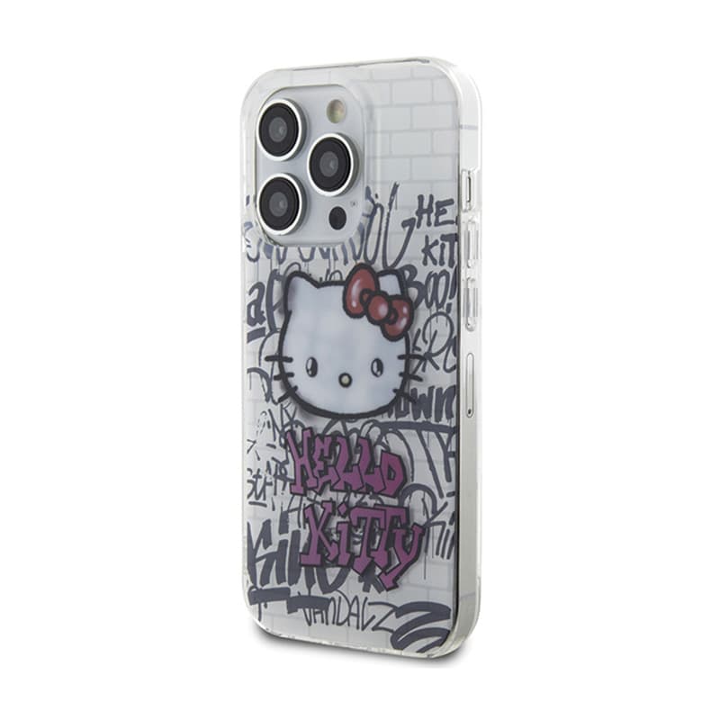 Hello Kitty IML Kitty On Bricks Graffiti - iPhone 15 Pro Max Case (white) 2
