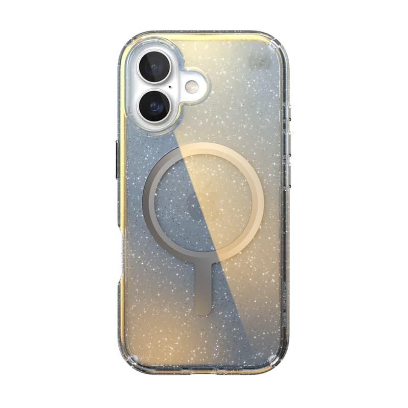 Speck Presidio Lux MagSafe - iPhone 17 Case (Hyper Mirror Glitter / Silver Metallic) 8