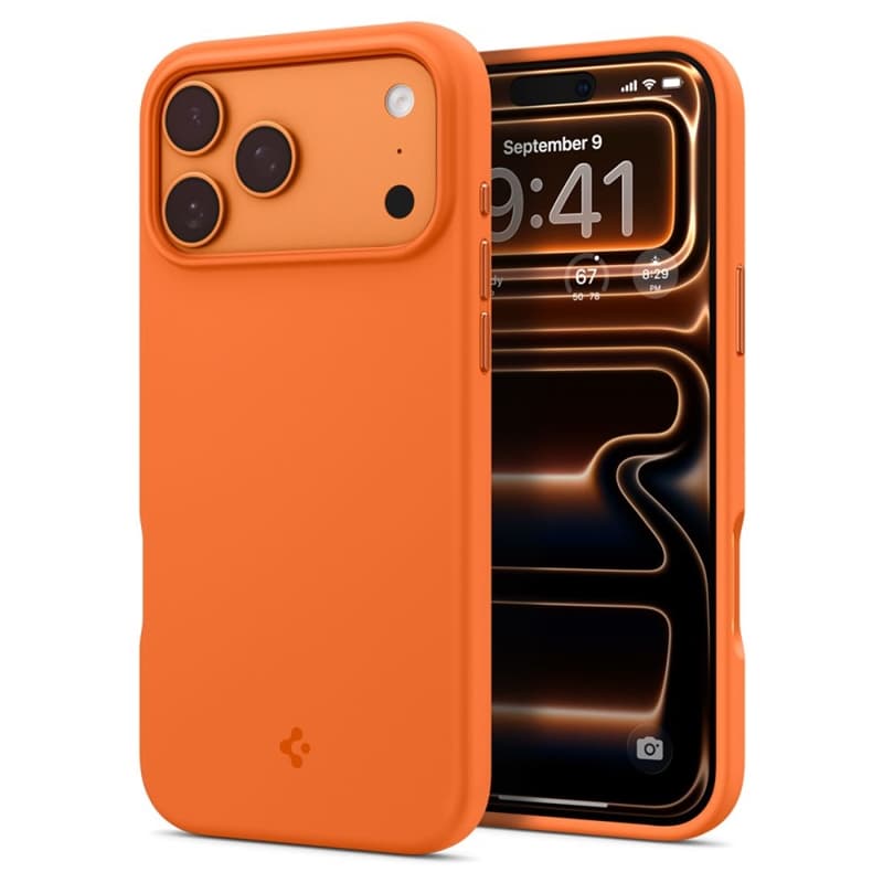 Spigen Silicone Fit Mag MagSafe - Case for iPhone 17 Pro (Cosmic Orange) 2