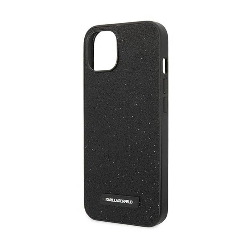 Karl Lagerfeld Glitter Plaque Logo - Case for iPhone 14 Plus (Black) 6