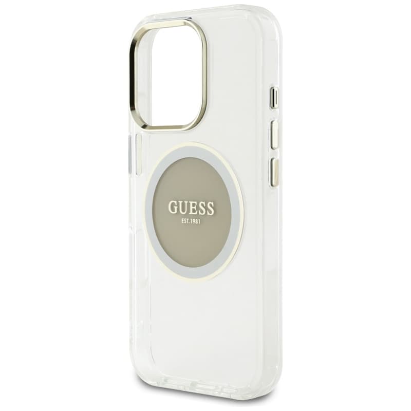 Guess IML Metal Colored Circle Classic Logo MagSafe - Case for iPhone 16 Pro (gray) 6