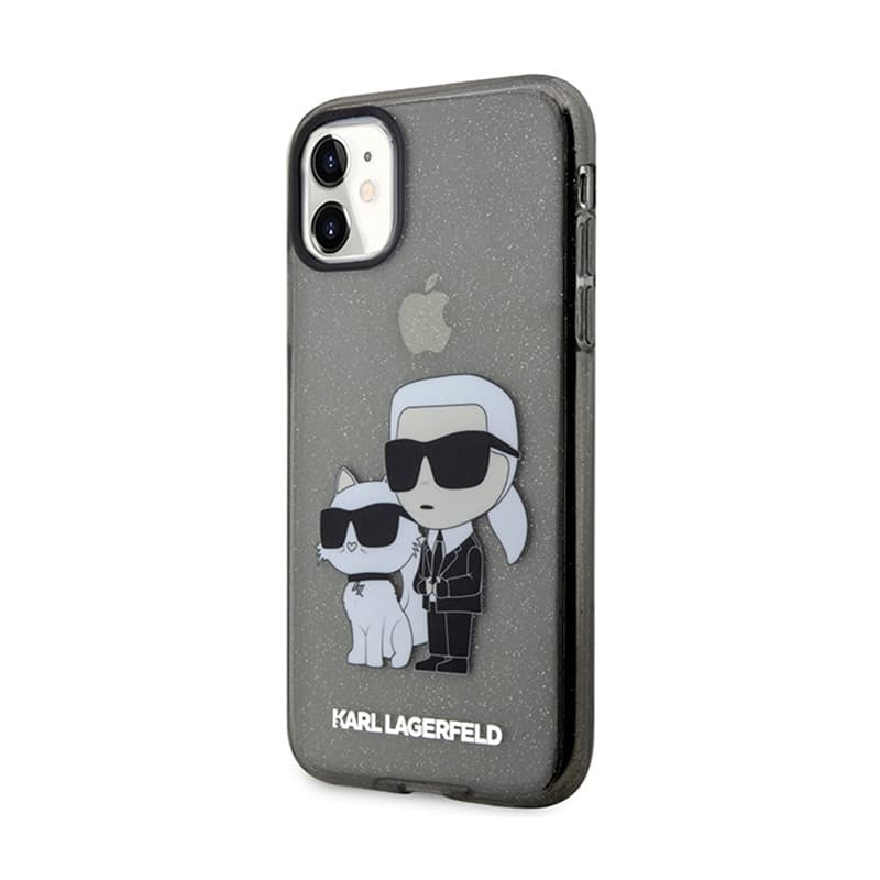 Karl Lagerfeld IML Glitter Karl & Choupette - iPhone 11 Case (black) 2