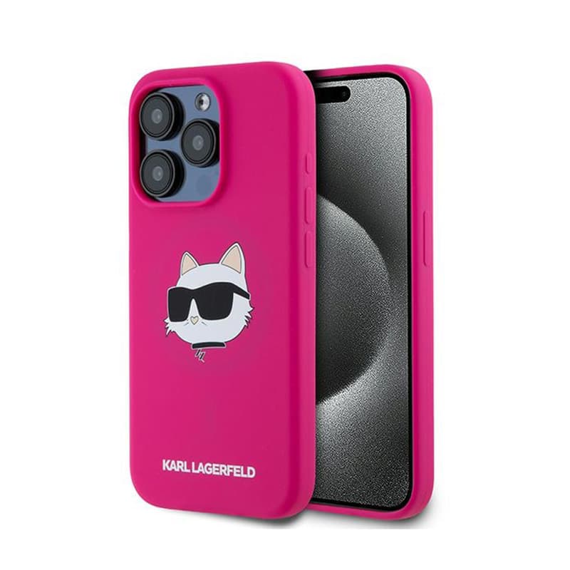 Karl Lagerfeld Silicone Choupette Head MagSafe - iPhone 15 Pro Max Case (pink) 1