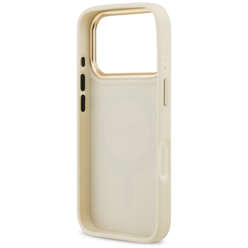 Guess Grained Strass Logo MagSafe - Case iPhone 17 Pro (beige) 7