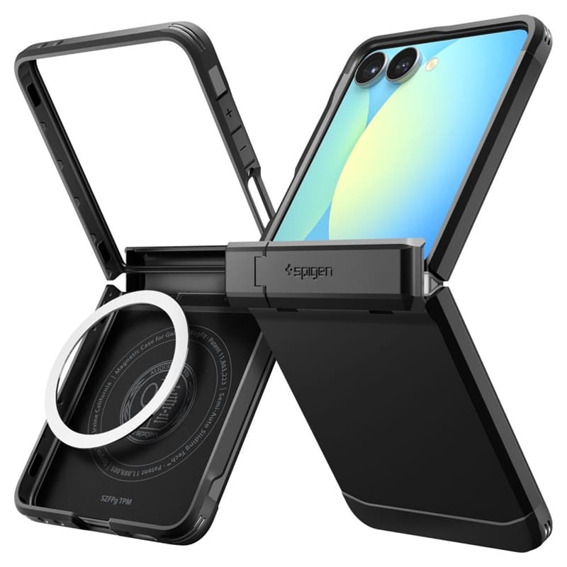 Spigen Tough Armor Pro Mag MagSafe - Case for Samsung Galaxy Z Flip 7 (Black) 2