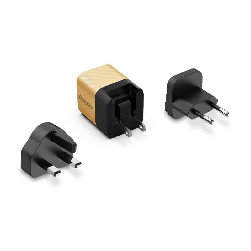 Energizer Ultimate - Multiplug EU / UK / US GaN 20W PD mains charger (Gold) 2